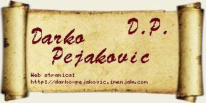 Darko Pejaković vizit kartica